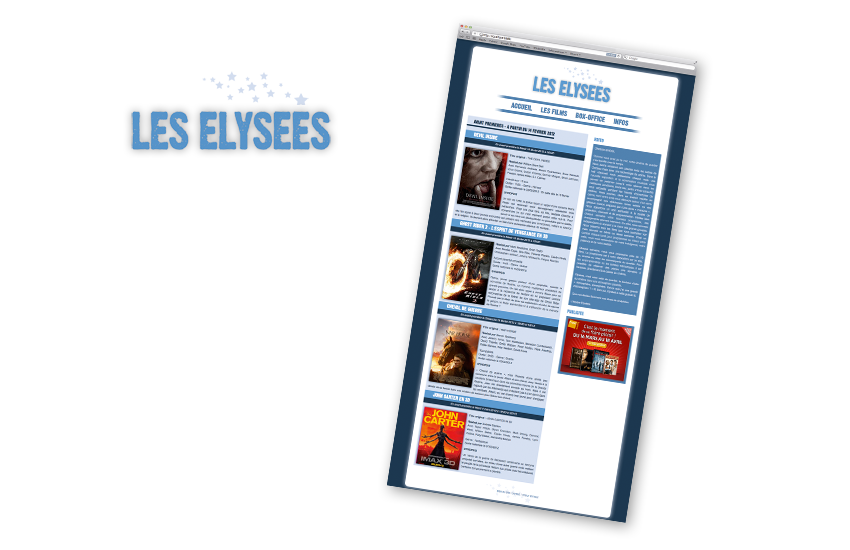 Travaux Web - Cinéma Les Élysées
